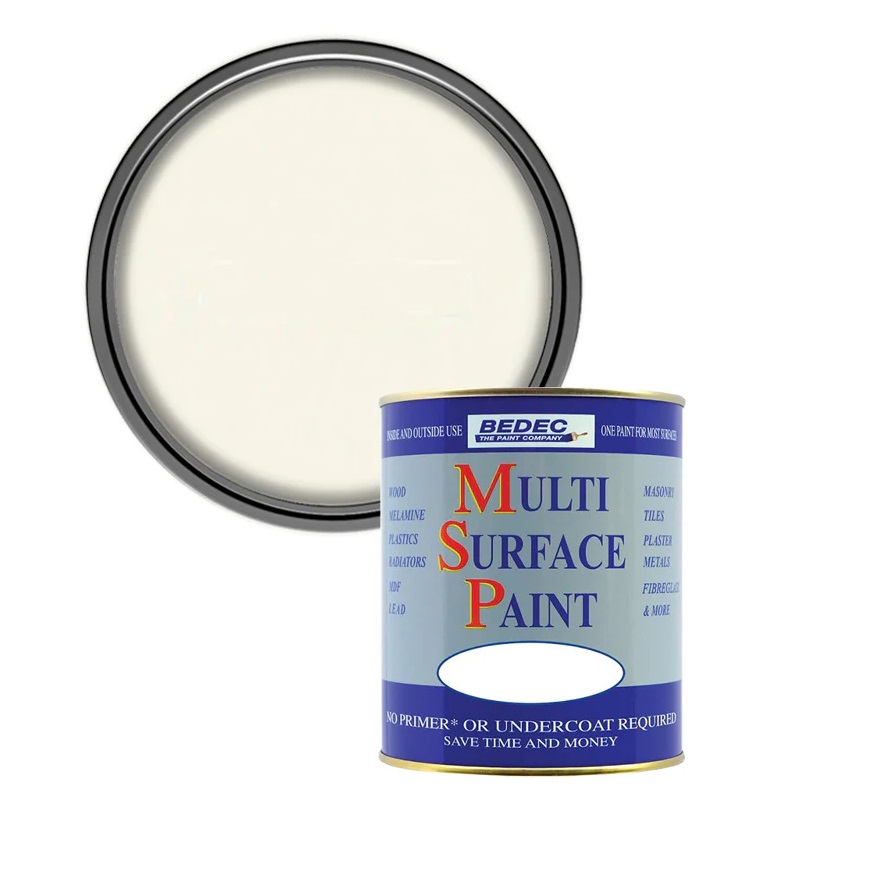 Bedec Multi Surface Paint Soft Satin 750ml - Old White